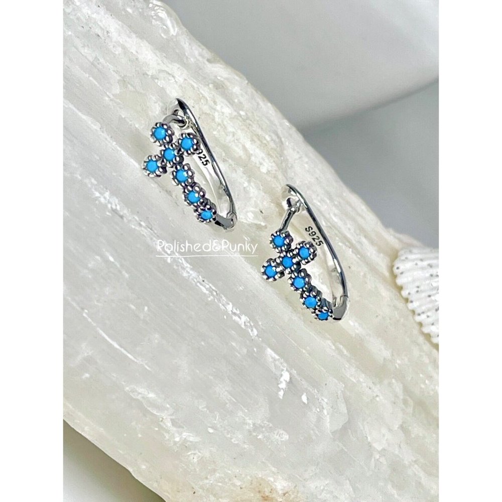 Sterling 925 Cross earrings ~ Tiny cross Earrings ~ Small cross earrings ~ box